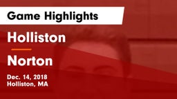 Holliston  vs Norton Game Highlights - Dec. 14, 2018