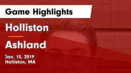 Holliston  vs Ashland  Game Highlights - Jan. 15, 2019