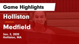Holliston  vs Medfield  Game Highlights - Jan. 3, 2020
