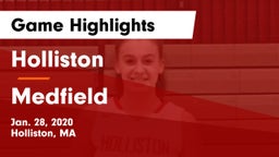 Holliston  vs Medfield  Game Highlights - Jan. 28, 2020