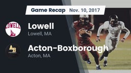 Recap: Lowell  vs. Acton-Boxborough  2017