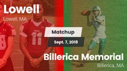 Matchup: Lowell  vs. Billerica Memorial  2018