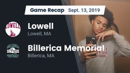 Recap: Lowell  vs. Billerica Memorial  2019