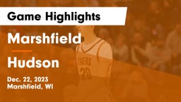 Marshfield  vs Hudson  Game Highlights - Dec. 22, 2023