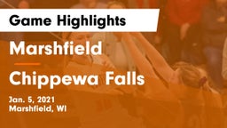 Marshfield  vs Chippewa Falls  Game Highlights - Jan. 5, 2021