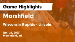 Marshfield  vs Wisconsin Rapids - Lincoln  Game Highlights - Jan. 24, 2023