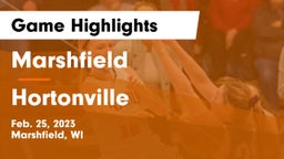 Marshfield  vs Hortonville  Game Highlights - Feb. 25, 2023