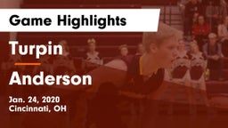 Turpin  vs Anderson  Game Highlights - Jan. 24, 2020