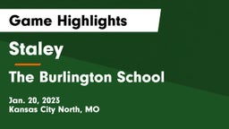 Staley  vs The Burlington School Game Highlights - Jan. 20, 2023
