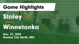 Staley  vs Winnetonka  Game Highlights - Dec. 27, 2023