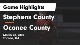 Stephens County  vs Oconee County  Game Highlights - March 28, 2023