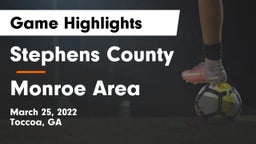 Stephens County  vs Monroe Area  Game Highlights - March 25, 2022