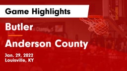 Butler  vs Anderson County  Game Highlights - Jan. 29, 2022