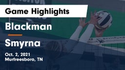 Blackman  vs Smyrna  Game Highlights - Oct. 2, 2021