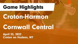 Croton-Harmon  vs Cornwall Central  Game Highlights - April 23, 2022