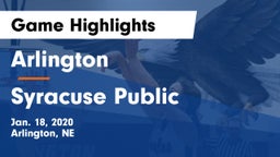 Arlington  vs Syracuse Public  Game Highlights - Jan. 18, 2020