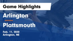 Arlington  vs Plattsmouth  Game Highlights - Feb. 11, 2020