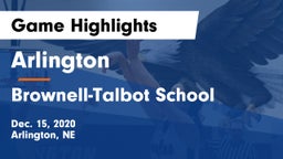 Arlington  vs Brownell-Talbot School Game Highlights - Dec. 15, 2020