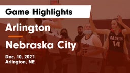 Arlington  vs Nebraska City  Game Highlights - Dec. 10, 2021