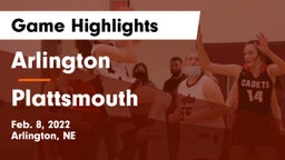 Arlington  vs Plattsmouth  Game Highlights - Feb. 8, 2022