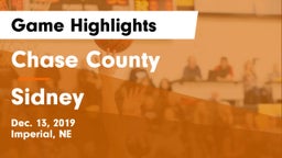 Chase County  vs Sidney  Game Highlights - Dec. 13, 2019