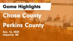 Chase County  vs Perkins County  Game Highlights - Jan. 16, 2020