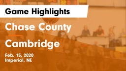 Chase County  vs Cambridge  Game Highlights - Feb. 15, 2020