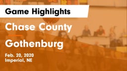 Chase County  vs Gothenburg  Game Highlights - Feb. 20, 2020