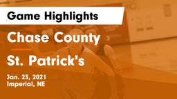 Chase County  vs St. Patrick's  Game Highlights - Jan. 23, 2021