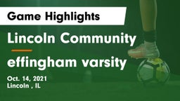 Lincoln Community  vs effingham  varsity Game Highlights - Oct. 14, 2021