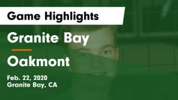 Granite Bay  vs Oakmont  Game Highlights - Feb. 22, 2020