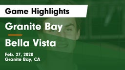 Granite Bay  vs Bella Vista Game Highlights - Feb. 27, 2020