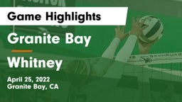Granite Bay  vs Whitney Game Highlights - April 25, 2022