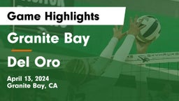 Granite Bay  vs Del Oro  Game Highlights - April 13, 2024