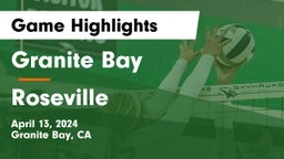 Granite Bay  vs Roseville  Game Highlights - April 13, 2024
