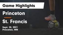 Princeton  vs St. Francis  Game Highlights - Sept. 20, 2021