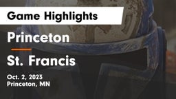 Princeton  vs St. Francis  Game Highlights - Oct. 2, 2023