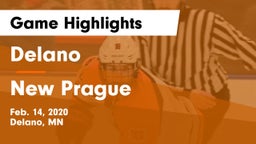 Delano  vs New Prague  Game Highlights - Feb. 14, 2020