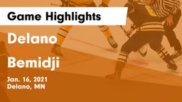 Delano  vs Bemidji  Game Highlights - Jan. 16, 2021