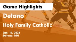 Delano  vs Holy Family Catholic  Game Highlights - Jan. 11, 2022