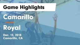 Camarillo  vs Royal  Game Highlights - Dec. 12, 2018