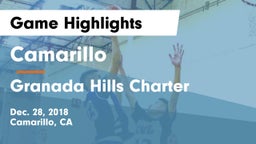 Camarillo  vs Granada Hills Charter Game Highlights - Dec. 28, 2018