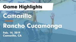 Camarillo  vs Rancho Cucamonga  Game Highlights - Feb. 14, 2019