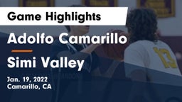Adolfo Camarillo  vs Simi Valley  Game Highlights - Jan. 19, 2022