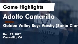 Adolfo Camarillo  vs Golden Valley  Boys Varsity (Santa Clarita, CA) Game Highlights - Dec. 29, 2022