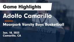 Adolfo Camarillo  vs Moorpark  Varsity Boys Basketball Game Highlights - Jan. 18, 2023