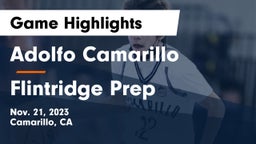 Adolfo Camarillo  vs Flintridge Prep  Game Highlights - Nov. 21, 2023