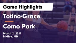 Totino-Grace  vs Como Park Game Highlights - March 2, 2017