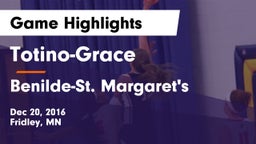 Totino-Grace  vs Benilde-St. Margaret's Game Highlights - Dec 20, 2016