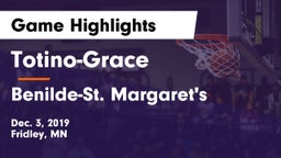 Totino-Grace  vs Benilde-St. Margaret's  Game Highlights - Dec. 3, 2019